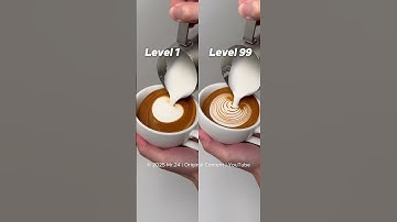 12-Second Latte Art Tutorial: Level 1 vs. Level 99 | Original Content by Mr.24 #latteart #latte