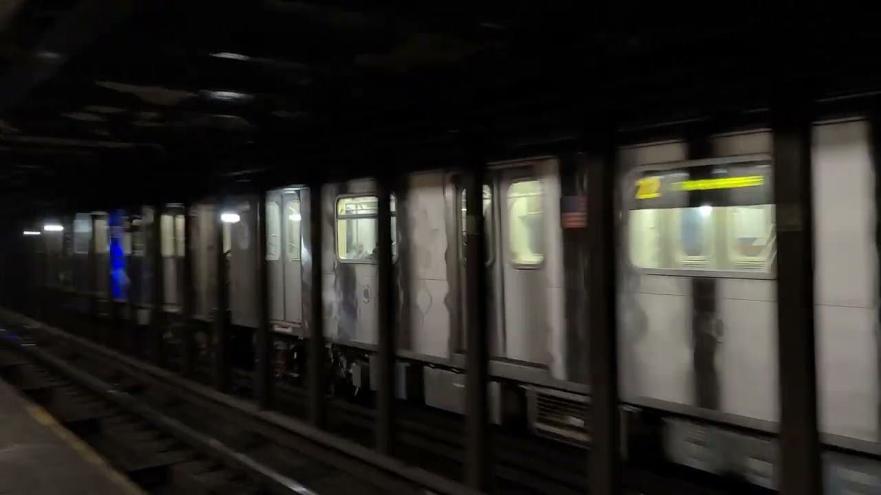 MTA R142 2 Train rockets past 50th Street