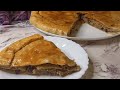 Лезгинский, слоёный пирог ЦКЕН с сушёным мясом и картошкой.