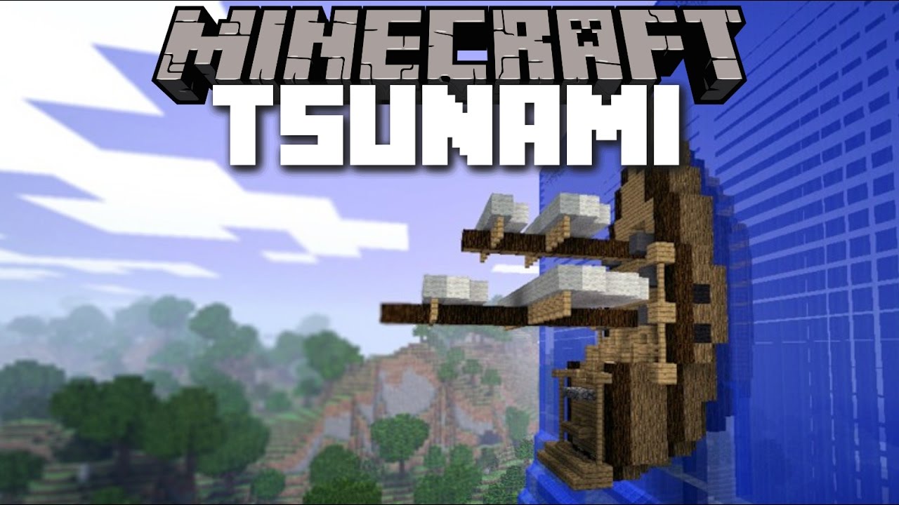 Minecraft TSUNAMI MOD / FLOOD THE WHOLE OF NEW YORK AND 