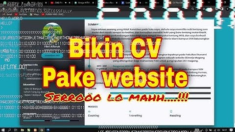 membuat CV dari Website