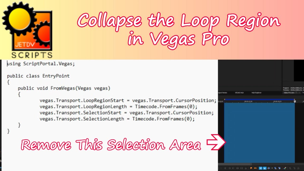 Collapse the Loop Region on the Timeline in Vegas Pro - YouTube