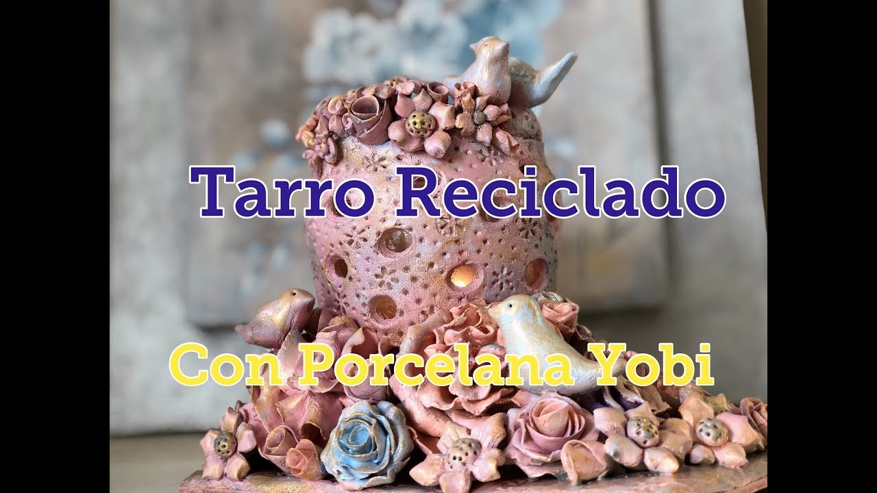 COMO RECICLAR UN FRASCO CON PORCELANA, Idea para decorar y regalar, manualidad paso a paso. DIY