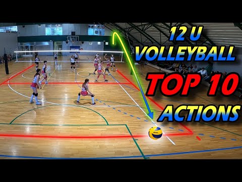 Видео: 12U VOLLEYBALL GAME TOP 10 ACTIONS