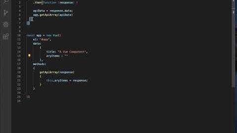 Getting Axios JS Object into Vue instance