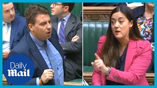 'Sit down!' - 'Make me!' | Fiery clash between Tory and Labour MPs in Parliament