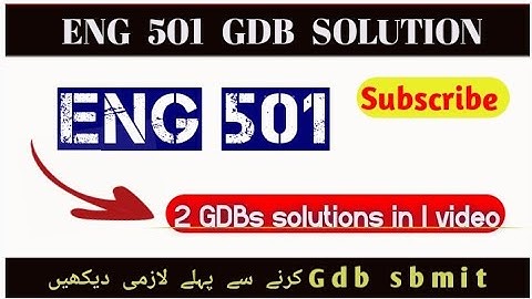 Eng 501 gdb solution 2025|VU|2 SOLUTIONS  in 1 video |Eng #rslearningzone501GDBbyRSLearningZone