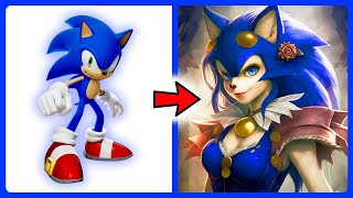 👠 SONIC the Hedgehog CHARACTERS as LADY