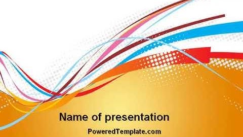 Colorful Ribbons PowerPoint Template by PoweredTemplate.com