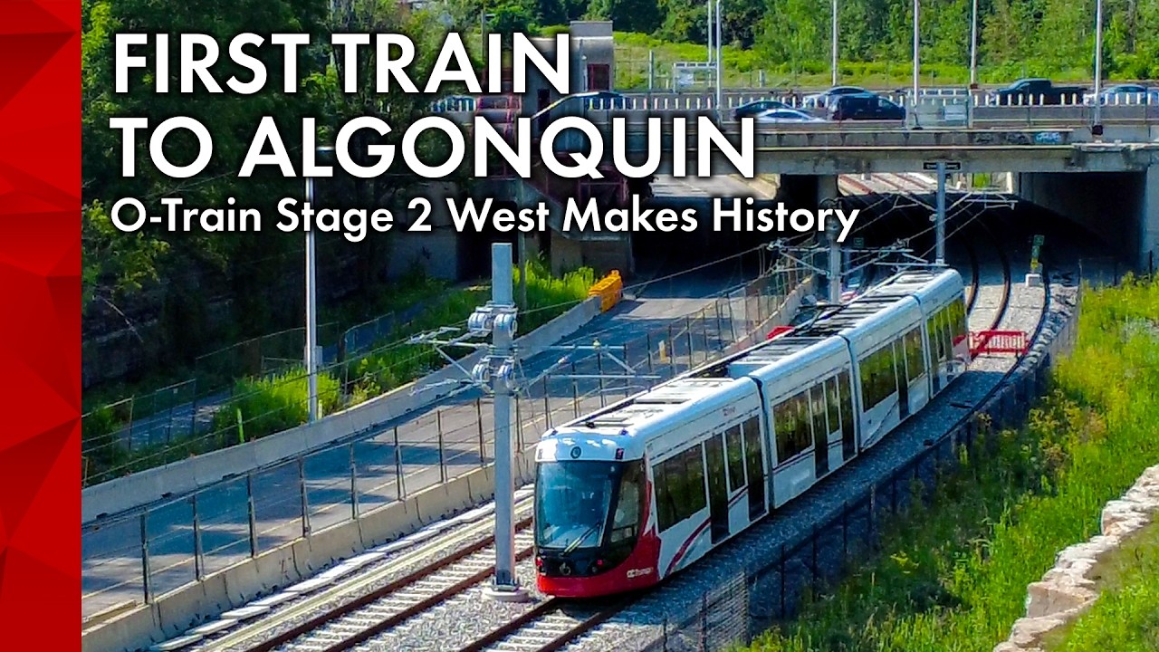 FIRST TRAIN to Algonquin Station! O-Train Stage 2 West Makes History