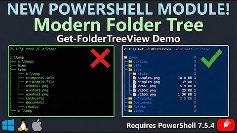 Forget TREE! PowerShell’s Modern Folder Tree Command 🚀  Cross-Platform Demo