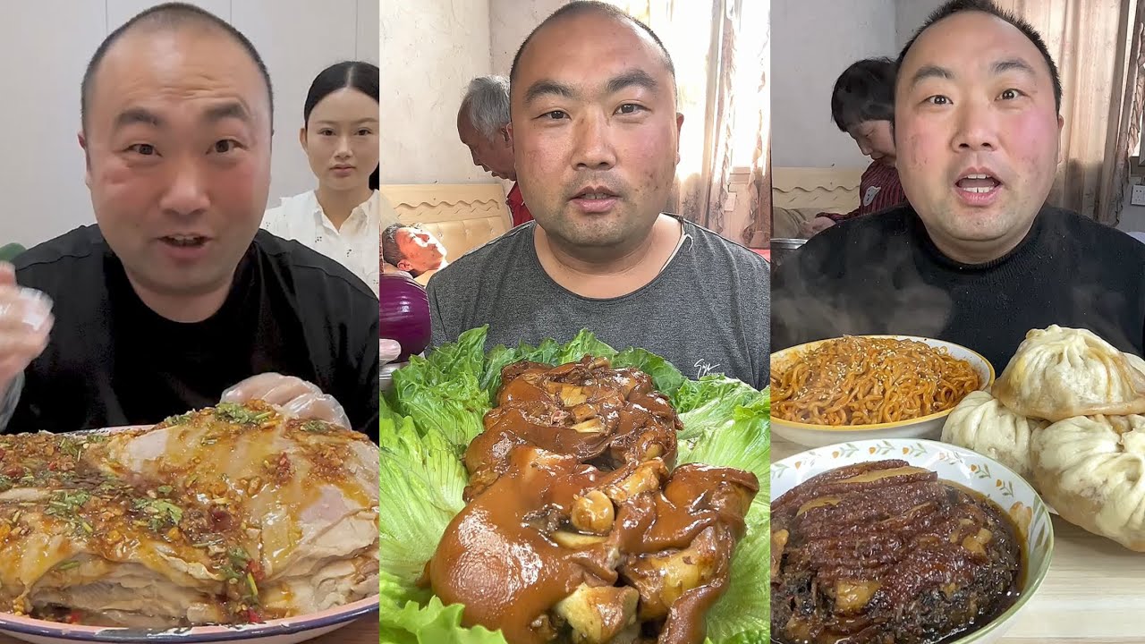 Mukbang #100:Eat spicy 🥵🔥 braised pork belly rib belly boil #mukbang #yummy #delicious