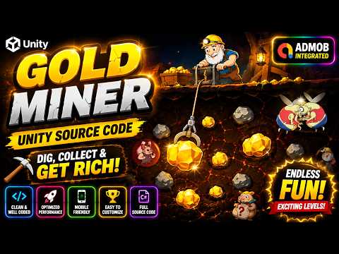 Gold Miner - Unity Casual Game Template | Unity Source Code | 2D Game Unity