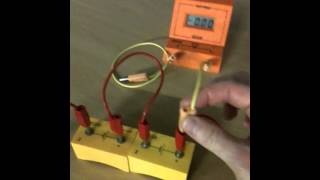 Measuring voltage in a series circuit.