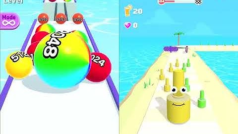 Ball Run 2048 Vs Juice Run - NEW UPDATE! All Levels Gameplay Android, iOS F9B9D3E7U3I8