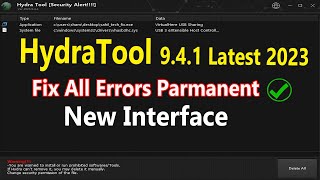 Hydratool Fix All Errors Parmanently | Hydra tool security alert error fix 100% working solution