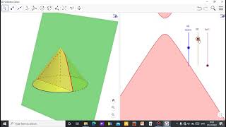Cross  Section Of A Cone using Geogebra