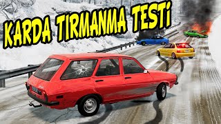 KARDA TIRMANMA TESTİ // ÇILGIN DENEY // BeamNG.drive // HARD Crash