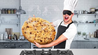 HOW TO BAKE THE WORLDS BIGGEST COOKIE! (blindfolded)