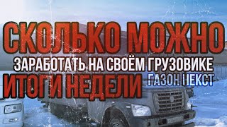 Сколько можно заработать за неделю на своем грузовике? ГАЗОН НЕКСТ