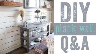 Plank Walls, Shiplap, Removing Baseboards - Q and A