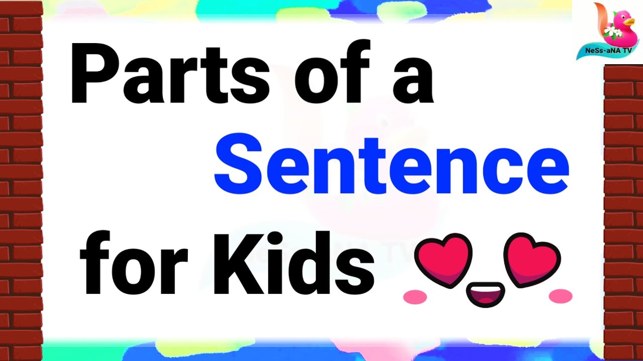Parts of a Sentence for Kids Learn Parts of a Sentence in English