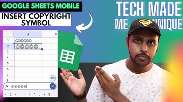 How to insert copyright symbol in Google sheets mobile | insert copyright symbol in Google sheets