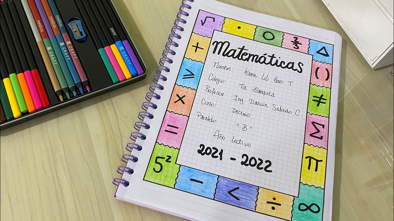 Nueva carátula de MATEMÁTICAS para tu cuaderno - thptnganamst.edu.vn