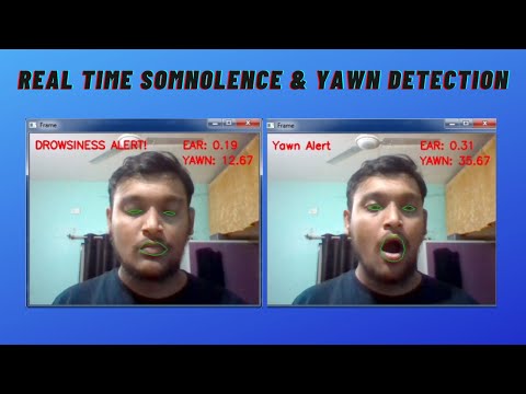 Demo For Real time Somnolence & Yawn Detection