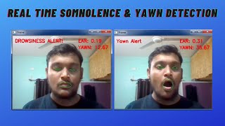 Demo For Real time Somnolence & Yawn Detection