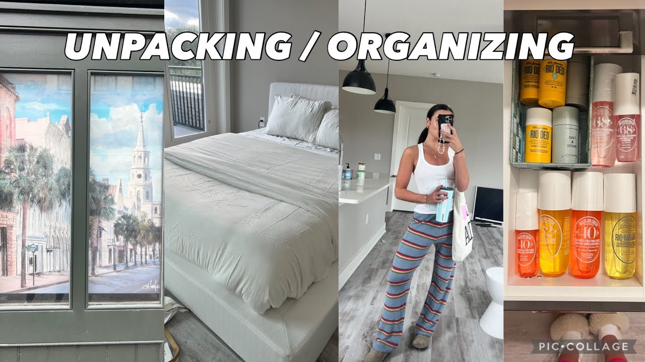 CHARLESTON WEEK IN MY LIFE | unpacking, organizing my clothes & bathroom, new bed, i cut my hair!