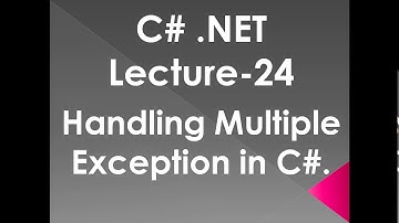 C# Dot Net | Handling Multiple Exception In C# | IICS COLLEGE