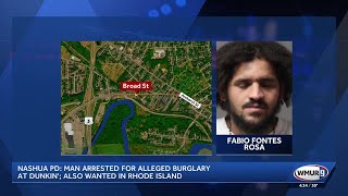 Massachusetts man facing burglary charge for allegedly breaking into a Dunkin in Nashua, official...
