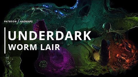 Fantasy Battlemaps - UNDERDARK Worm Lair | Animated Battle Maps Preview