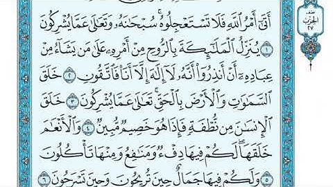 تلاوة سورة النحل من الآية 3 إلى الآية 11