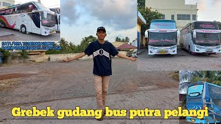 GREBEK GUDANG BUS YG LIVERI NYA GAMBAR PELANGI || SATU'NYA BUS ACEH YG MEMAKAI BODY RAHAYU SANTOSA