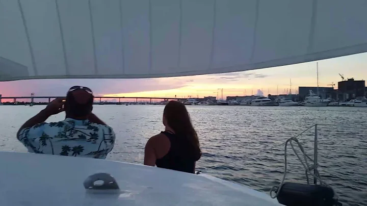 Sunset cruise and harbor tour.  Charleston Trimaran Sailing Charters
