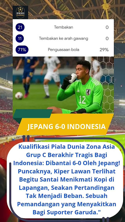 Indonesia Dibantai Jepang 6-0! Kiper Lawan Santai Ngopi, Timnas Kita Bikin Apa? #jepang #indonesia