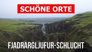 Fjadrargljufur-Schlucht in 4k. Island, Fjadrargljufur Canyon zu besuchen