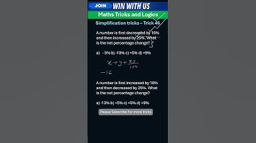 Maths trick 46 | PERCENTAGE trick | Aptitude tricks and logics for #ibps #ssc #rrbalp #rrbgroupd