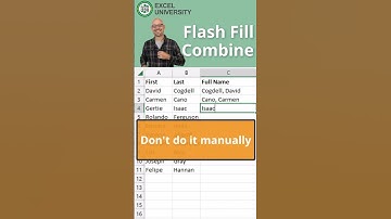 Flash Fill to Combine Columns Fast in Excel #shorts #excel #exceltips #spreadsheet