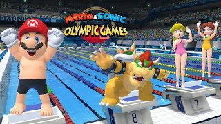 Swimming Gameplay Hard Mario & Sonic At The Olympic Games Tokyo 2020 Bowser Daisy Peach Luigi & More