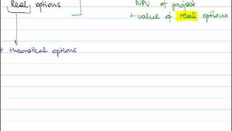 CIMA F3 - 9 Real options