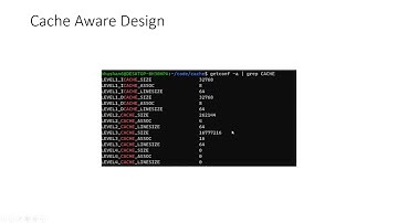 Cache Aware Design ( Low Latency & High Frequency)
