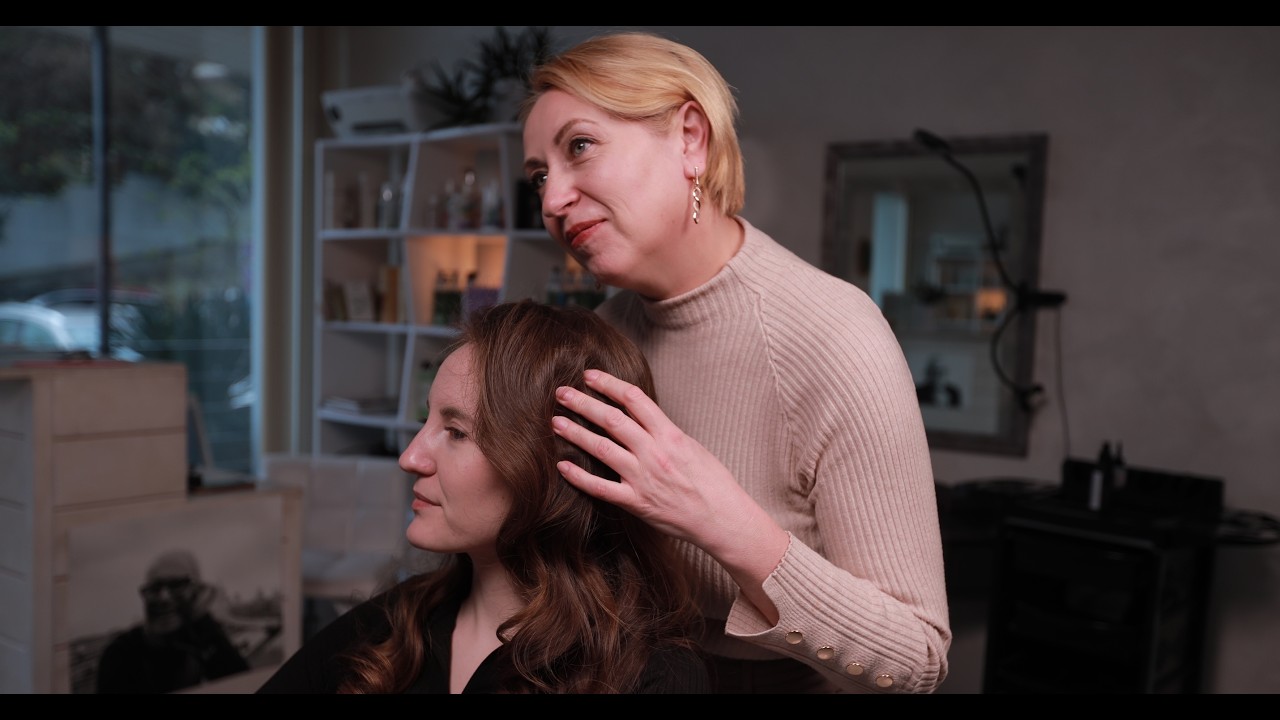 ✂️(ASMR)Gentle care and styling by master Alena Petrova #asmr #haircut #hair