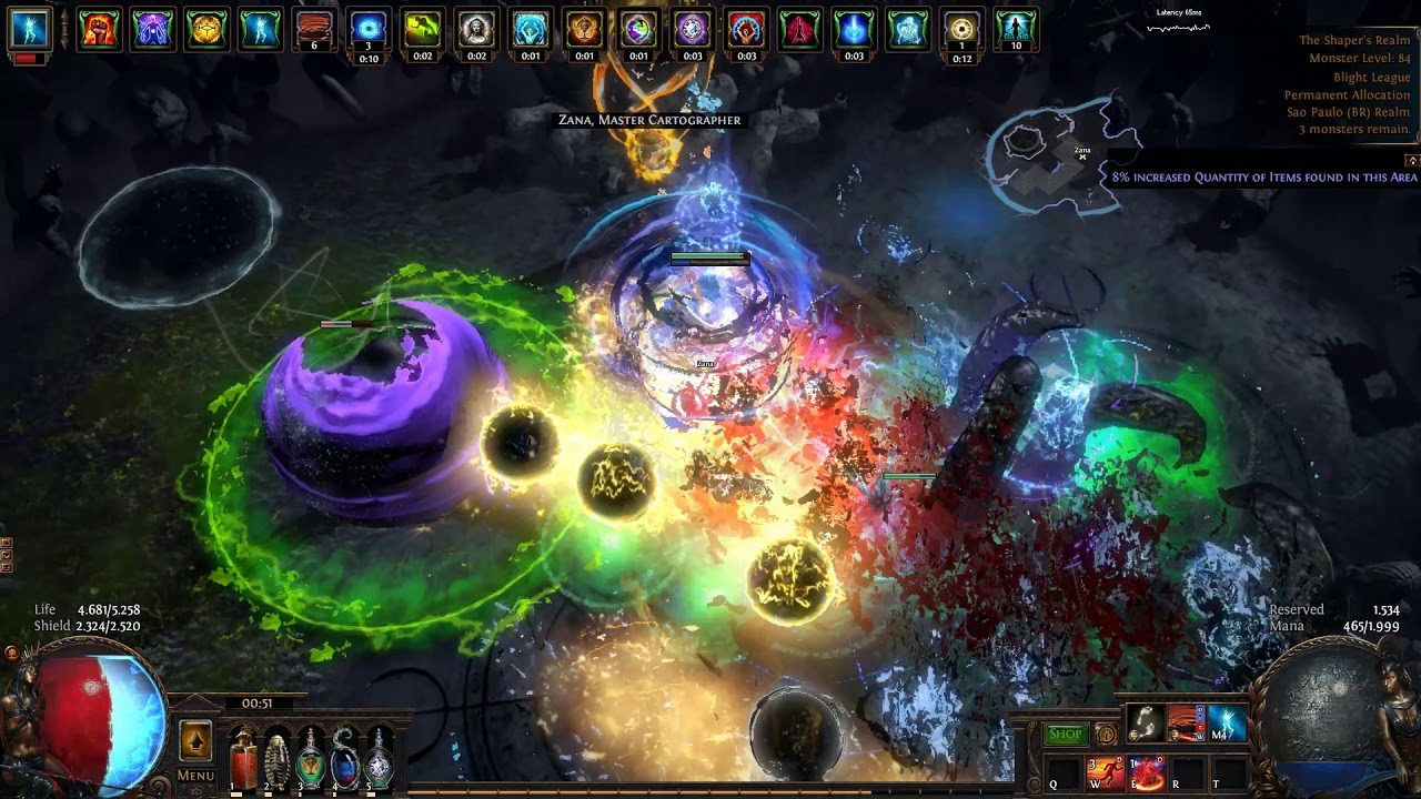 Poe detonate dead. Blight-ravaged Map.