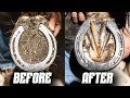 Satisfying full horse hoof restoration  4k farrier asmr