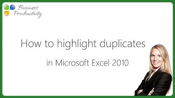 How to highlight duplicates in Microsoft Excel 2010