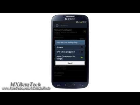 Samsung Galaxy S3 & S4 : Wi-Fi On/Off During Sleep