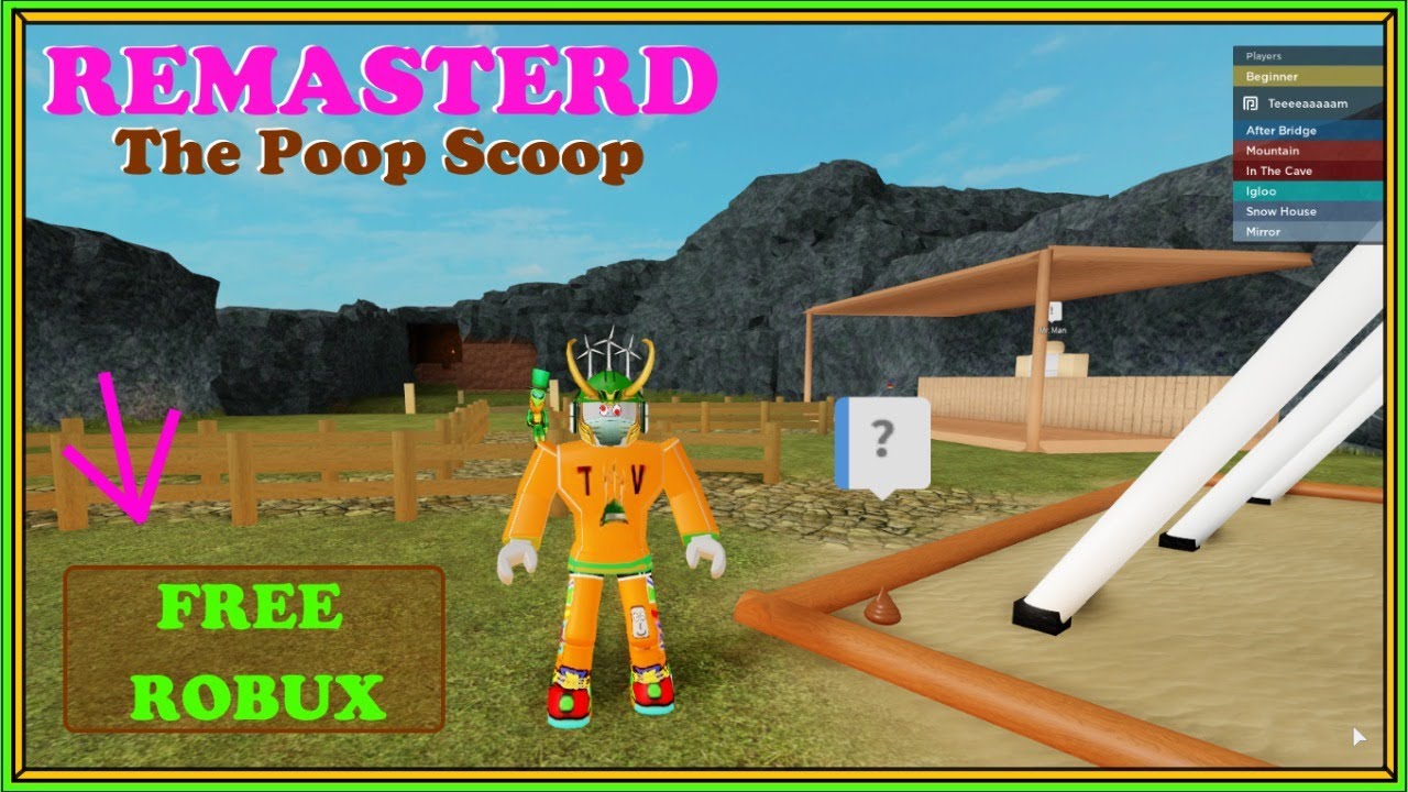 Roblox Remastereg The Poop Scoop Free Robux Giveaway Every 25 Likes Youtube - robux scoop it